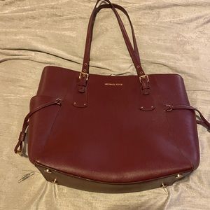 Michael Kors Burgundy Tote Bag